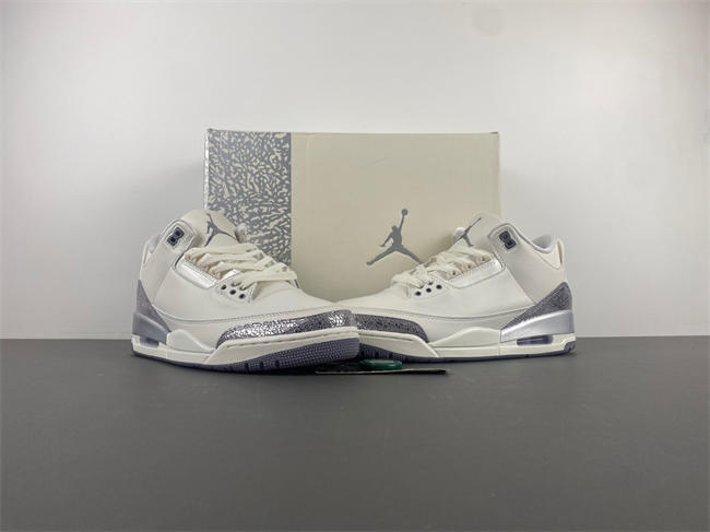 Air Jordan 3 “Sail/Metallic Silver”  CK9246-100