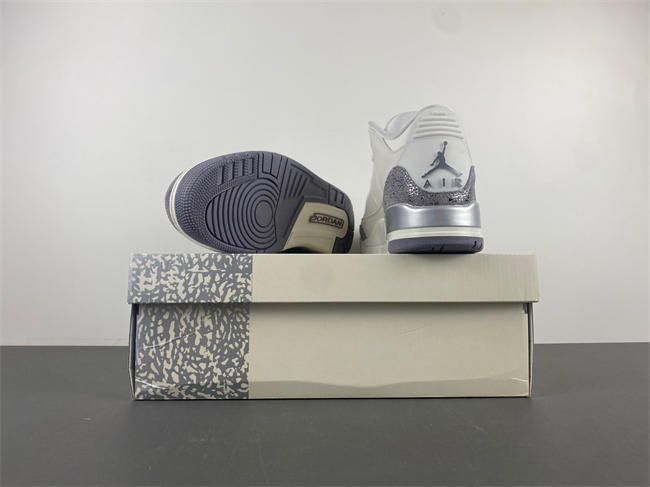 Air Jordan 3 “Sail/Metallic Silver”  CK9246-100